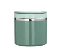 Tarro aislado de acero inoxidable para sopa, a prueba de fugas, recipiente térmico portátil sellado al vacío con asa para comidas frías y calientes (verde, 1000 ml)