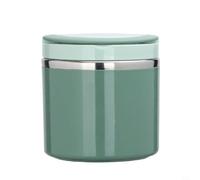 Tarro aislado de acero inoxidable para sopa, a prueba de fugas, recipiente térmico portátil sellado al vacío con asa para comidas frías y calientes (verde, 630 ml)