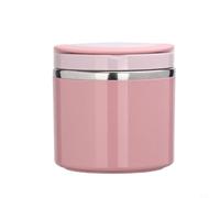 Tarro aislado de acero inoxidable para sopa, a prueba de fugas, recipiente térmico portátil sellado al vacío con asa para comidas frías y calientes (rosa, 1000 ml)