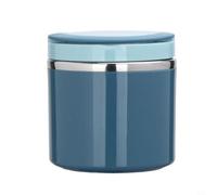 Tarro aislado de acero inoxidable para sopa, a prueba de fugas, recipiente térmico portátil sellado al vacío con asa para comidas frías y calientes (azul 630 ml)