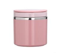 Tarro aislado de acero inoxidable para sopa, a prueba de fugas, recipiente térmico portátil sellado al vacío con asa para comidas frías y calientes (rosa, 630 ml)