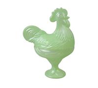 Tarro artístico de cristal con forma de gallo con tapa para cumpleaños, aniversario y celebración de inauguraciones de casa, tarro de caramelo con tapa y placa cubierta