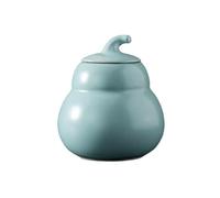 Tarro cerámico con forma de calabaza, Lata De Almacenamiento De Té De Calabaza Sellada De Cerámica B,A 6.5x6.5x14.8 cm(B)