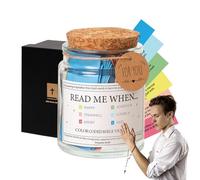 Tarro colorido con notas de palabras bíblicas, notas inspiradoras y deseos | Tarro de devocional cristiano, 500 ml | Regalo religioso para hombres y mujeres, tarros de oración diaria