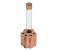 Tarro con bigote de gato - Base de madera en forma de 10,6 x 1,5 cm | de almacenamiento para bigote | Jarrón transparente para pelo de mascotas y látigo | Colección gatos, para mujeres, A