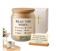 Tarro con versículo de la Biblia - Tarro con versículos de la Biblia | Versos Bîble codificados en A Jař para hombres, versículo jař apreciado regalo religioso para cumpleaños, bautizos, Pascua, é