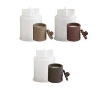 Tarro creativo con tapa, moldes de silicona hechos a mano, moldes de silicona para caja de almacenamiento de resina epoxi, fácil de desmoldar