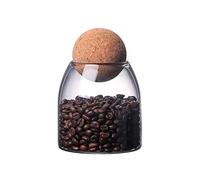 Tarro Cristal Transparente Con Corcho Bote HerméTico Borosilicato Frascos Vidrio Almacenamiento Frascos De Vidrio De 500 Ml Con Tapa Bola Para Alimentos,AzúCar Moreno,Café,Té,Frijoles,Especias,Sal