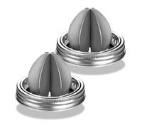 Tarro de acero inoxidable con tapa de boca ancha, exprimidor manual de cítricos y limón, tapa para el hogar