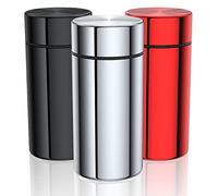 Tarro de almacenamiento portátil de aluminio, paquete de 3, botella de metal hermética a prueba de olores, recipiente multiusos para café y té, hierbas y especias, tapa de rosca con tapa de bloqueo de