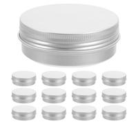 Tarro de aluminio de 36 piezas de aluminio mini botellas de viaje ligeras para crema con tapas para cremas, lociones, polvos, artículos de tocador