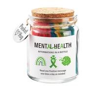 Tarro de apoyo motivacional con mensajes positivos, suministros portátiles en una botella, tarjetas inspiradoras para adultos, papel de amigos y familia, 50 citas sin duplicar en el interior, de