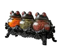 Tarro De Botica Con Tapa De Rana - Frasco De Vidrio Vintage Gótico | Diseño De Rana Único | Organizador De Cocina Para Sal Pimienta Hierbas Té Dulces | Frasco Decorativo Para Encimera