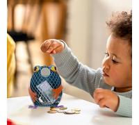 Tarro De Cambio Creativo: Acabado Pintado A Mano, Soporte Decorativo para Efectivo, Escultura De Dibujos Animados | Ayuda para Enseñanza De Niños, Educación Financiera, Accesorio