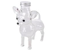 Tarro de caramelo con forma de perro de cristal con cierre seguro para almacenar golosinas secas de café, cocina, almacenamiento, regalo para mascotas, propietario, tarro hermético con tapa