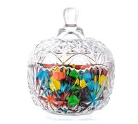 Tarro de caramelos de cristal con tapa | Tarro de cristal para caramelos, caramelos, galletas, chocolate, dulces, azucareros, para cocina, fiesta, café