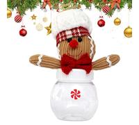 Tarro de caramelos de hombre de jengibre,Tarro de caramelos de pan de jengibre de Navidad - Contenedor de azúcar de hombre de jengibre | Botella decorativa de almacenamiento de nueces, tarro de gallet