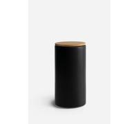 Tarro de Cerámica con Tapa de Bambú─ Dos Modelos - COLOR: NEGRO