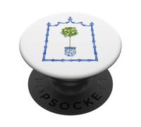 Tarro de chinoiserie, topiario de limonero italiano, verano PopSockets PopGrip Adhesivo