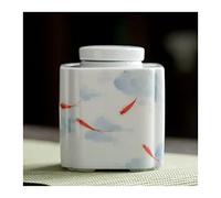 Tarro de cocina Bote de cerámica blanca con tapa hermética for té suelto, especias, granos café, tarro porcelana for, hierbas, azúcar, 100 ml para azúcar