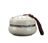 Tarro de cocina Ceramic Sealed Tea Canister With Lid Home Coffee Storage Jar For, Sugar, Spice, Nuts para azúcar(Beige)