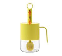 Tarro de condimento de cuchara, tarro de especias transparente con cuchara, caja de condimento de acrílico, organizador de condimento de vidrio sellado, soporte de condimentos reutilizable para