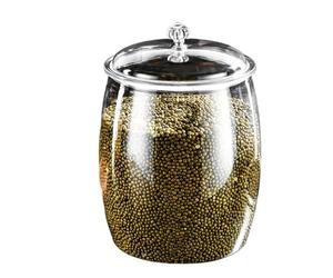 Tarro de conservación Tarro de galletas, dulces, granos harina, bote plástico duro y liso con tapas, recipiente hermético transparente for almacenamiento alimentos, 2,2/3,8/6,5l, 1 ud(6.5L)