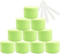 tarro de cosméticos, 12 unidades con tapa de rosca, bote pequeño forro interior for bálsamo labial gel viaje cosmético + espátula 5X(Green,1.7 Ounces)