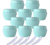 tarro de cosméticos, Paquete de 20, tarros plástico for crema, botes cosméticos, recipientes con forma seta, bote almacenamiento for viajes(Green,1.7 Ounces)