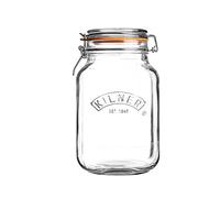 Tarro de cristal cuadrado Kilner , vidrio, Transparente, 1,5 L