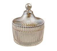 Tarro de cristal elegante de 300 ml/10 onzas con tapa, cuenco decorativo para caramelos, tienda de campaña de cristal, tarro de galletas de boda, dulces, bufé, contenedor