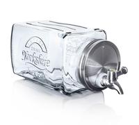 Tarro de cristal para bebidas con grifo para el frigorífico, 3,5 l