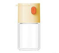 Tarro de cristal para especias de 180 ml para sal, azúcar, pimienta con dimensiones prácticas para cajón y estante (amarillo)