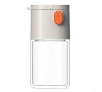 Tarro de cristal para especias de 180 ml para sal, azúcar, pimienta con dimensiones prácticas para cajón y estante (blanco)