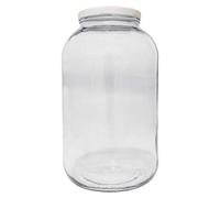 Tarro de cristal XXL de 4250 ml con tapa blanca y etiqueta para etiquetar