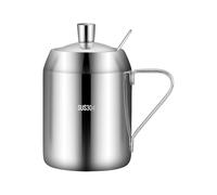 Tarro de especias - acero inoxidable 500 ml, organizador de acero inoxidable, capacidad | Recipiente Ghee duradero, tarro de almacenamiento de cocina para sal, té, dulces, ghee, cereales, nueces