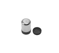 Tarro de especias de acero inoxidable, botella de condimento de 1/5 agujeros, dispensador de pimienta desmontable, tarro de condimentos multifunción, botella de especias portátil (negro con un solo