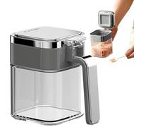 Tarro de especias de cocina - Recipiente de sal y azúcar de 380 ml, tarros de vidrio transparente para especias | Caja de condimento Contenedor de sal | Caja de contenedor de sal, pimienta y azúcar