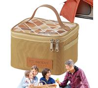 Tarro de especias - Organizador de condimentos de 6,3 x 6,3 x 4,1 pulgadas, juego de especias portátil, tarros agitadores de tela Oxford de 9 piezas con | Dispensador de condimentos ligero, bols