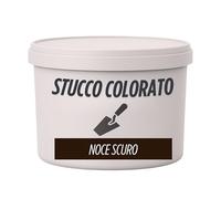 Tarro de estuco en pasta de color profesional, listo para usar, estuco para madera y pared, adhesión perfecta y secado rápido, nogal oscuro, 1 kg