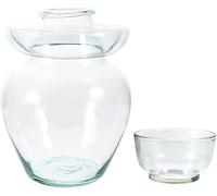 Tarro de fermentación, vasija, almacenamiento de alimentos, tarro de fermentación de vidrio con tapa de esclusa de agua Tarro de pepinillo chino tradicional Tarro de pepinillo de vidrio Tarro de ferme