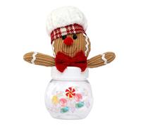 Tarro de galletas de jengibre, Tarro de dulces navideños - Contenedor de azúcar de hombre de jengibre | Botella decorativa de almacenamiento de nueces, tarro de galletas navideñas para fiesta de Navid