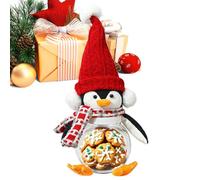 Tarro De Galletas Navideñas,Botes De Almacenamiento De Pingüinos | Recipiente Bonito Para Snacks Frutos Secos Golosinas Coleccionistas Decoradores Estacionales Propietarios Planificadores De - Exhibic