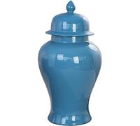 Tarro de Jengibre Frascos de Jengibre Jarrón De Jengibre De Cerámica Simple Con Tapa Jarrones De Templo De Porcelana Antigua China Grande Azul Con Tapa Tarro de Jarrón Jarrón de Jengibre ( Color : A ,