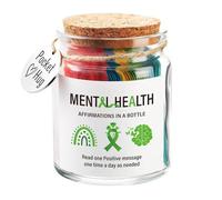 Tarro de mensajes de inspiración, botella de afirmación diaria para apoyo emocional, regalo de aliento motivacional, decoración de escritorio consciente, recipiente de espíritu positivo