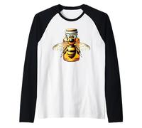 Tarro de Miel de Abeja Camiseta Manga Raglan