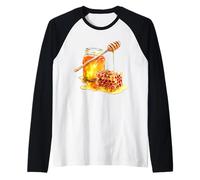 Tarro de Miel de Panal Camiseta Manga Raglan