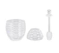 Tarro De Miel Transparente, Tarro De Miel, Tarro De Miel Transparente En Forma De Abeja De Plástico Tarro De Miel Con Varilla Agitadora Accesorios De Cocina Para El Hogar