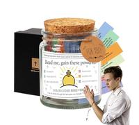 Tarro De Notas Bíblicas Para Las Emociones - Tarro De Vidrio Decorativo, Notas De Sentimientos Positivos Y Emociones, Actividad De Devoción De La Fe Cristiana, Inspirador Hecho A Mano, Recordatorio