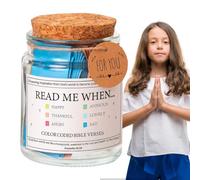 Tarro de oración, tarro de esperanza, tarjetas religiosas codificadas por colores para mujeres devocionales diarias, emociones, ancianos, jóvenes, iglesia, Pascua, Navidad